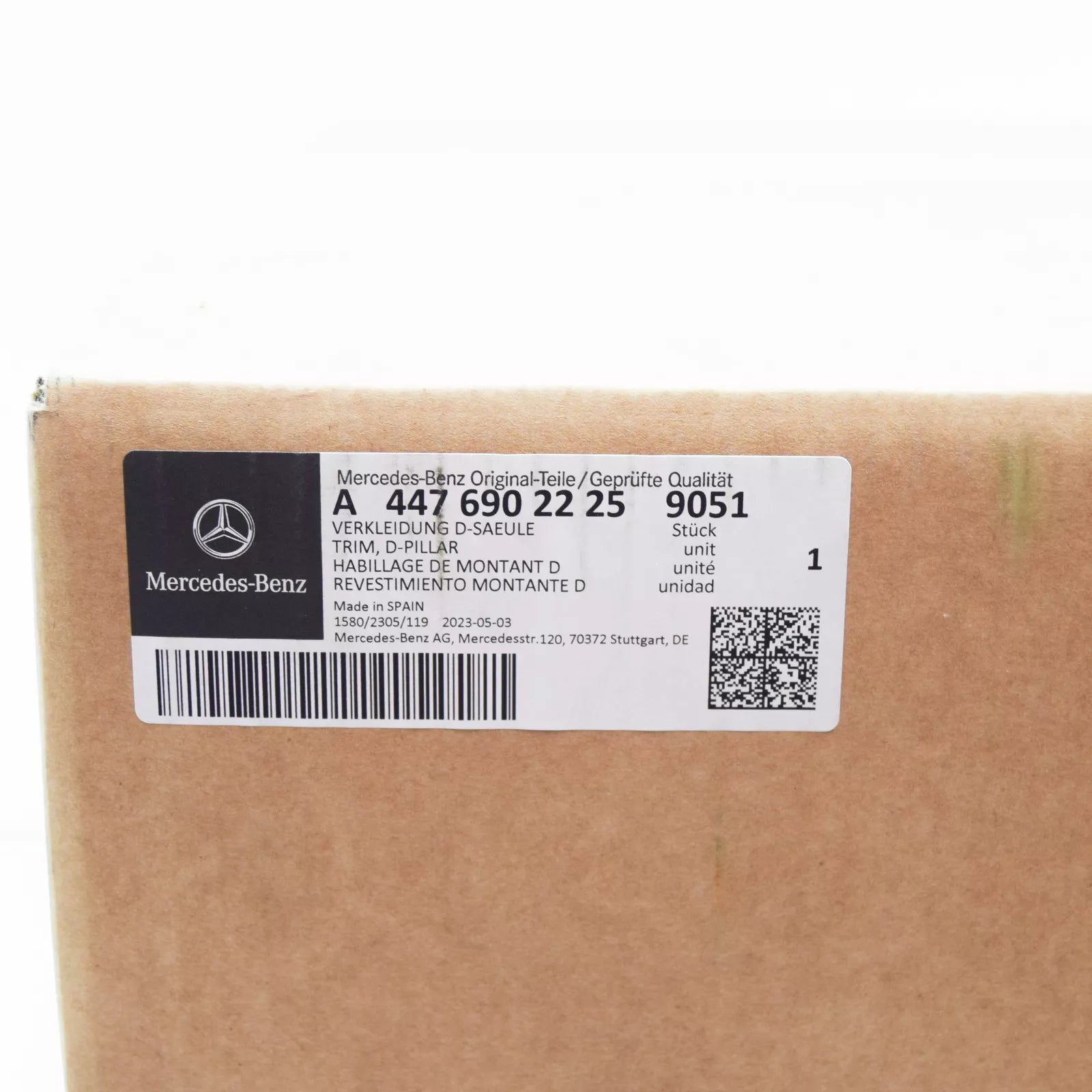 NEW MERCEDES-BENZ VITO W447 RIGHT SIDE D-PILLAR TRIM A44769022259051 ORIGINAL