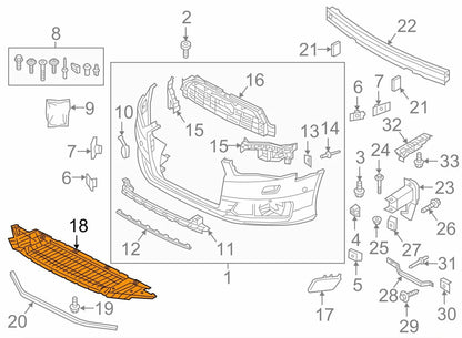NEW AUDI A6 C7 FRONT BUMPER DEFLECTOR 4G0807611E