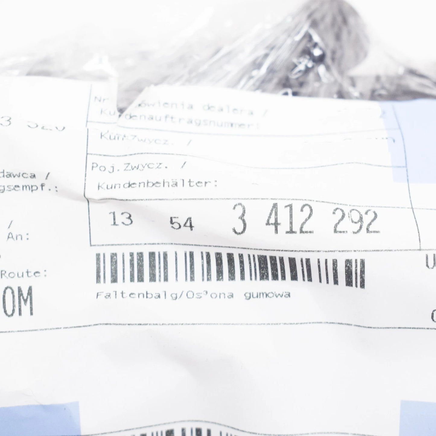 NEW BMW X3 E83 3.0I 168KW AIR INTAKE RUBBER HOSE 13543412292 ORIGINAL