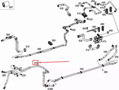 NEW MERCEDES-BENZ GLC X253 ENGINE COOLANT LINE A2535001000 ORIGINAL