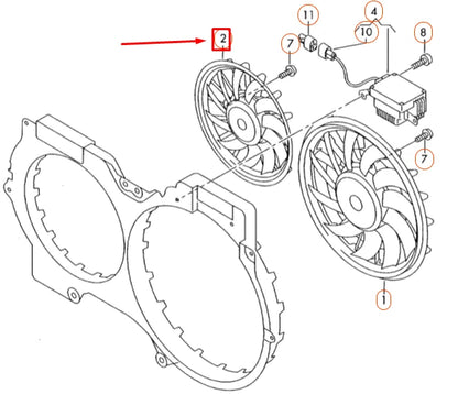 NEW AUDI A4 B8 RADIATOR FAN WITH CONTROL UNIT 8K0959455E ORIGINAL