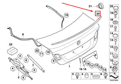 NEW BMW 1 COUPE E82 REAR TRUNK SPOILER PRIMED 51628045630 8045630 ORIGINAL
