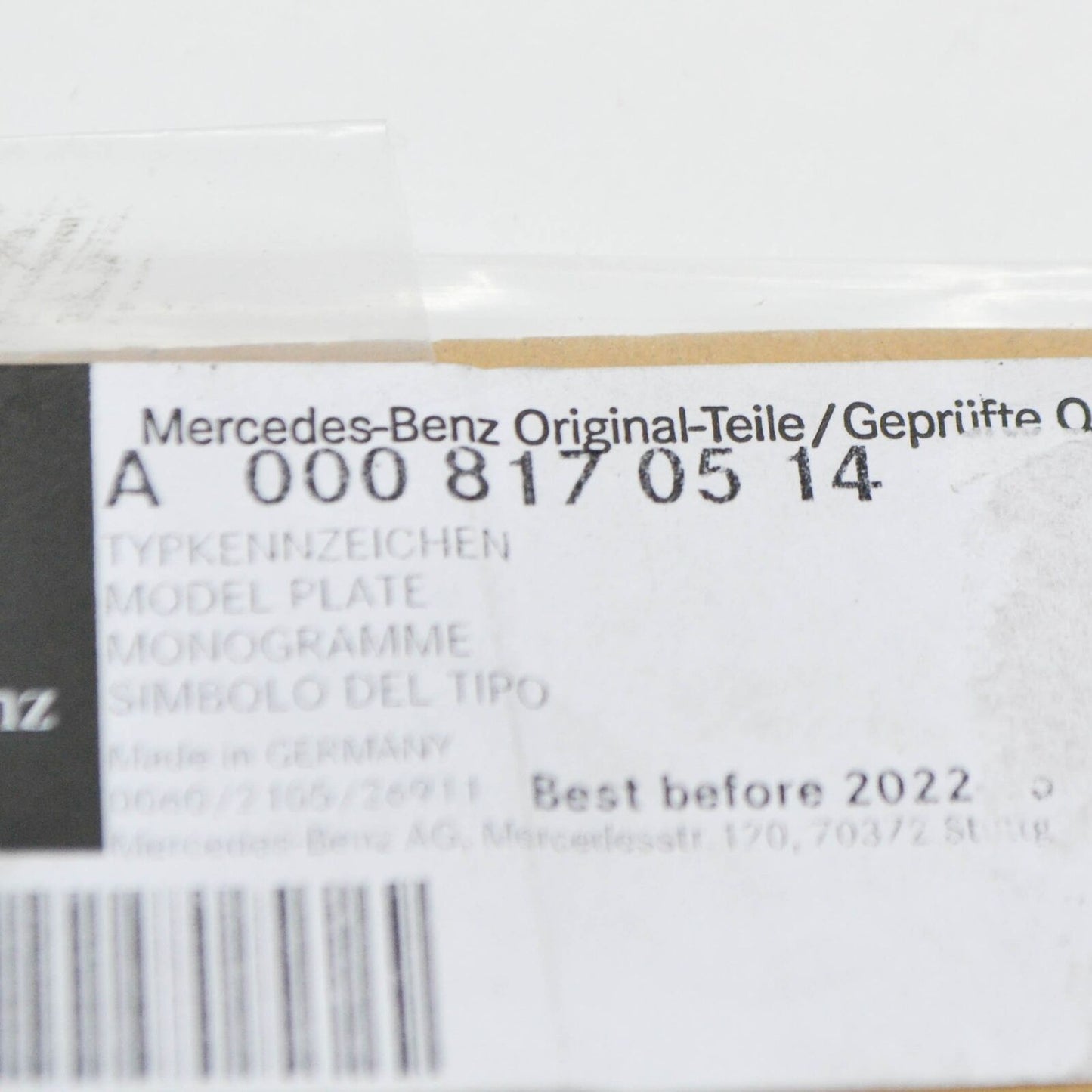 NEW MERCEDES-BENZ C W204 AMG FRONT FENDER EMBLEM A0008170514 ORIGINAL