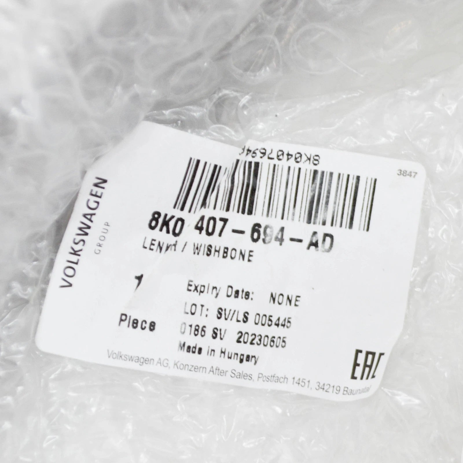 NEW AUDI Q5 8R FRONT RIGHT LOWER CONTROL ARM 8K0407694AD ORIGINAL