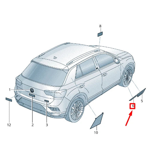 NEW VW T-ROC A11 FRONT LEFT DOOR MANUFACTURER'S BADGE 2GA853689FOD