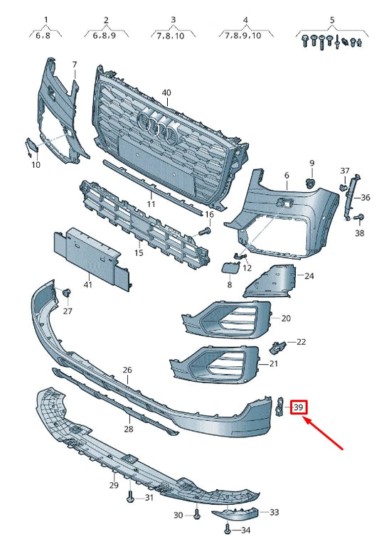 NEW AUDI Q2 GA FRONT RIGHT WHEEL HOUSING LINER TRIM 81A807824