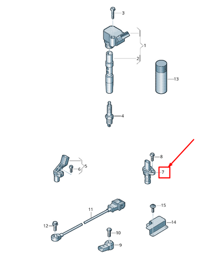 new audi a4 avant b9 engine crankshaft position sensor 06h906433e original