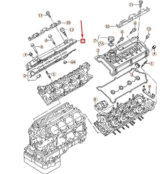NEW VW PHAETON GP2 RIGHT CYLINDER HEAD COVER WITH GASKET 077103472P ORIGINAL