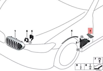 NEW BMW 5 G30 FRONT RIGHT SIDEWALL AIR DUCT TRIM 51747439014 ORIGINAL