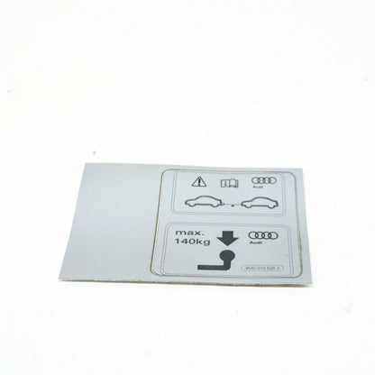 NEW AUDI Q7 4M TRAILER OPERATION STICKER LABEL 4M0010526A ORIGINAL