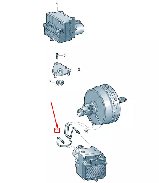NEW VOLKSWAGEN CRAFTER 2F MK1 BRAKE LINE 2E0611711A