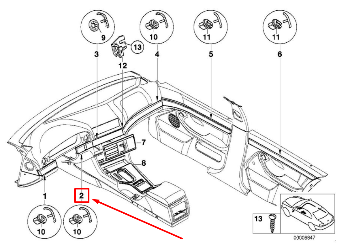 new bmw 5 e39 front left dashboard glove box trim 8186356 51458186356 original