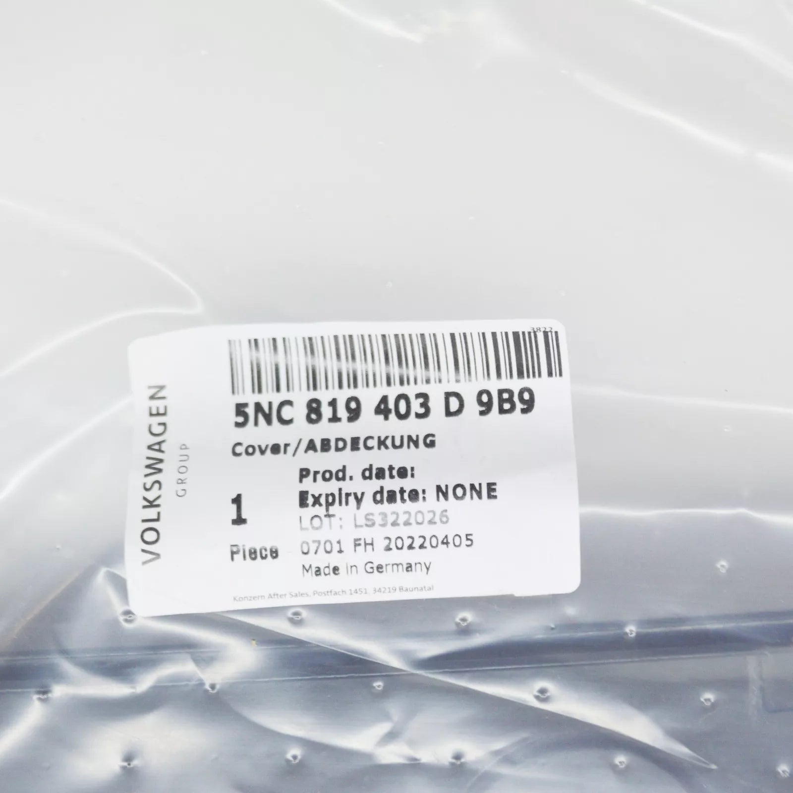 NEW VW TIGUAN AD1 LEFT WINDSCREEN SCUTTLE PANEL RAIN COVER 5NC819403D9B9