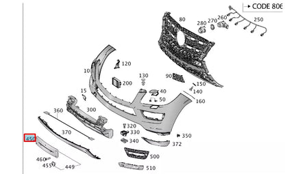 NEW MB GL X166 FRONT BUMPER LICENSE NUMBER HOLDER A1668801444 2013 ORIGINAL