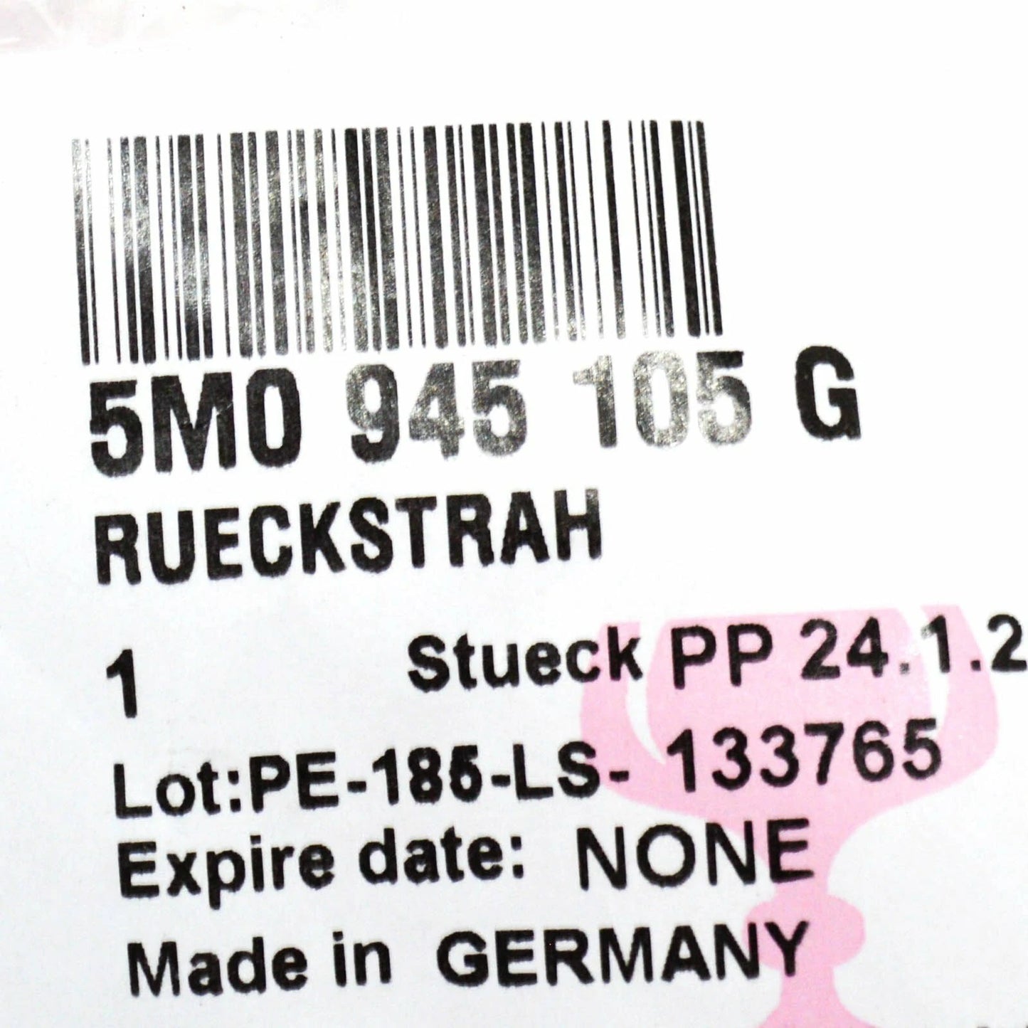 NEW VW EOS 1F7 REAR BUMPER LEFT SIDE REFLECTOR 5M0945105G