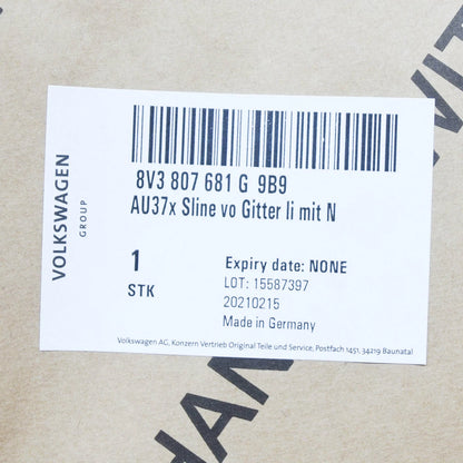 NEW AUDI A3 8PA FRONT BUMPER LEFT SIDE GRILLE 8V3807681G 9B9 2013