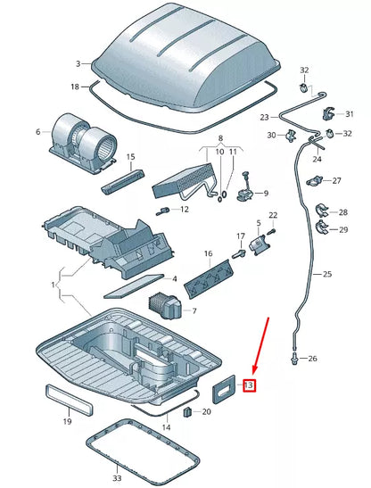 NEW VOLKSWAGEN CRAFTER 2F MK1 AC SYSTEM VENTILATION BOX SEAL 2E0847145