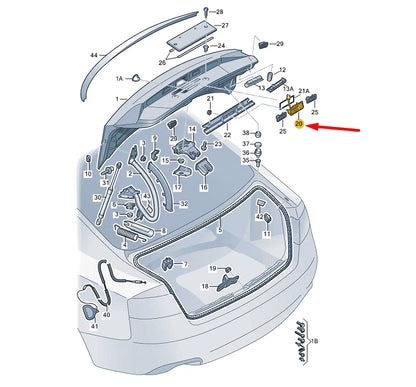 NEW AUDI A4 B8 TAILGATE LID LOCK PUSH BUTTON REARVIEW CAMERA 5N0827566AA