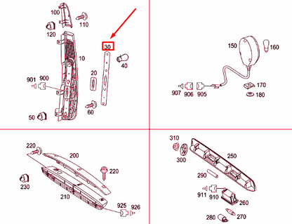 NEW MERCEDES-BENZ VITO W639 REAR LEFT LAMP CARRIER A0008201077 ORIGINAL