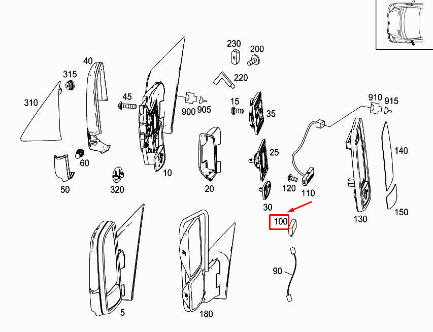 NEW MERCEDES-BENZ VITO W447 BLIND SPOT ASSISTANT A0004401501 ORIGINAL