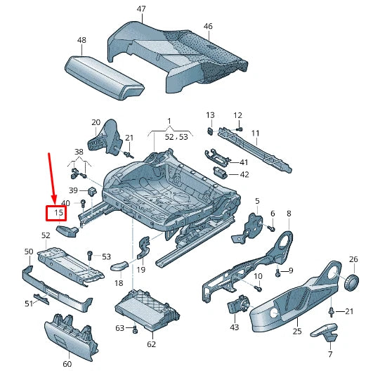 NEW AUDI E-TRON GEN RIGHT SEAT LONGIT. ADJUSTMENT HANDLE 8W08812324PK
