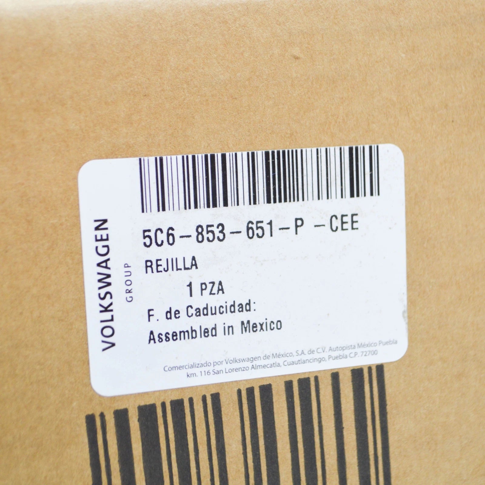 NEW VW JETTA A6 FRONT BUMPER RADIATOR GLI GRILLE 5C6853651PCEE ORIGINAL