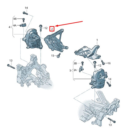 NEW AUDI Q7 4M RIGHT ENGINE SUPPORT BRACKET 4M0199308BF