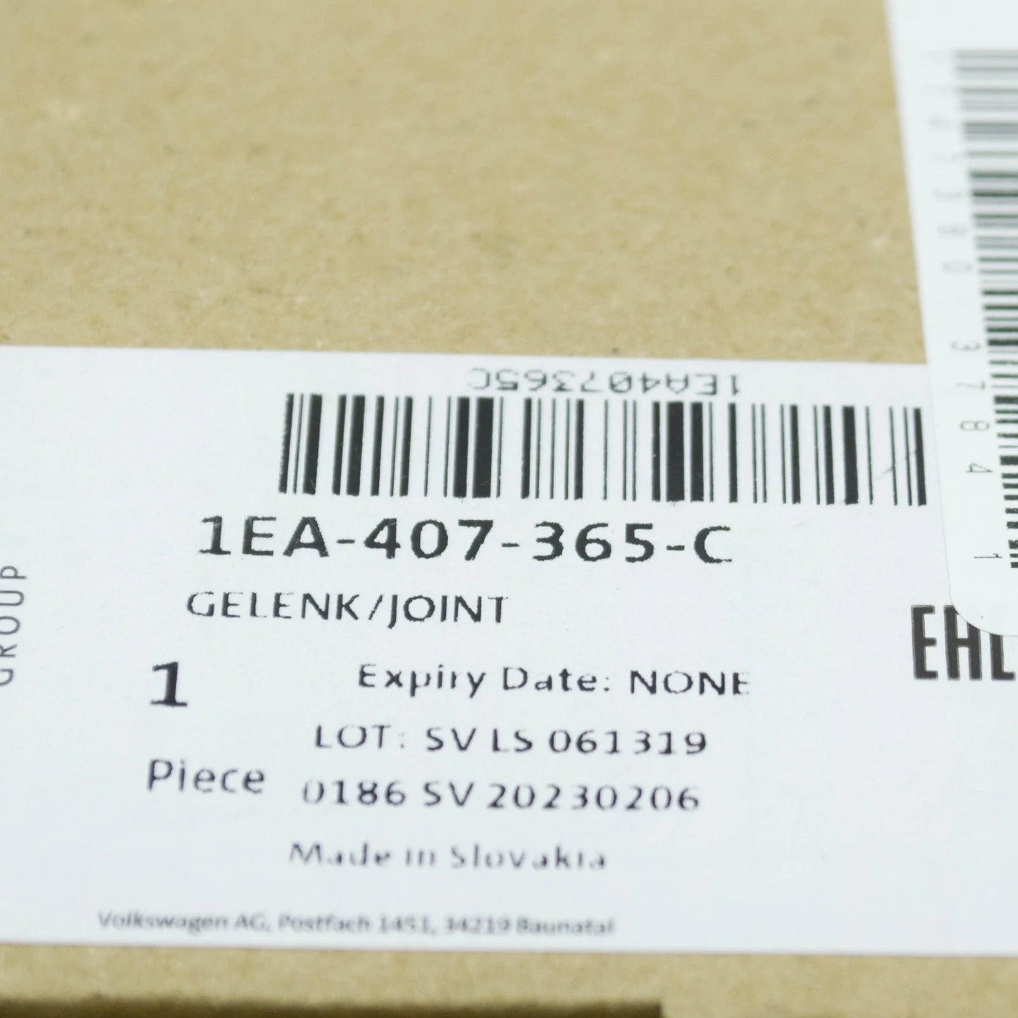 NEW VOLKSWAGEN ID.3 FRONT AXLE GUIDE JOINT 1EA407365C ORIGINAL