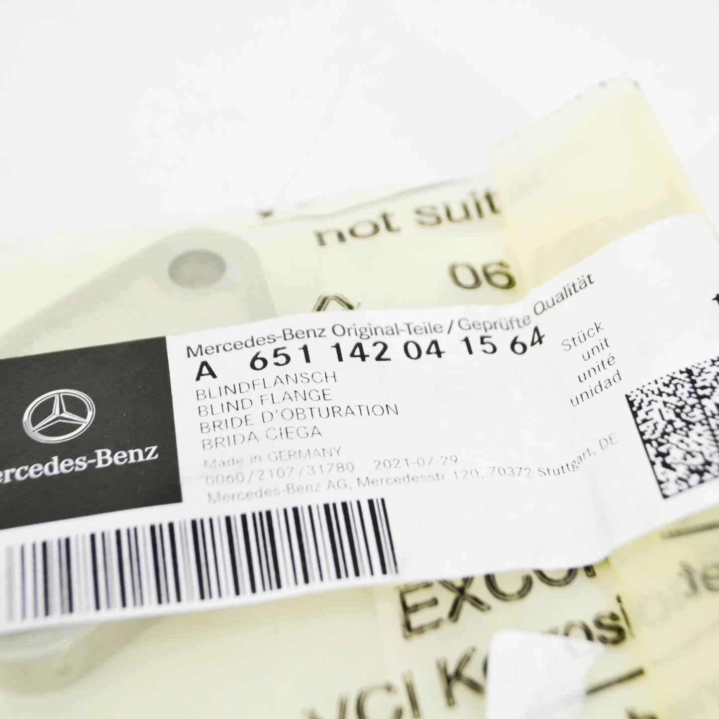NEW MB SPRINTER W906 EXHAUST GAS RECIRCULATION BLIND FLANGE A6511420415 ORIGINAL
