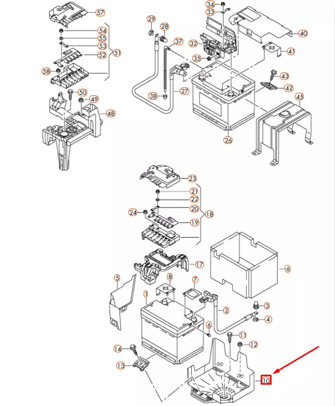 NEW AUDI A1 8X BATTERY CONSOLE 6R0915321E ORIGINAL