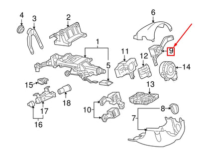 NEW AUDI A3 SPORTBACK 8P WINDSHIELD WIPER CONTROL 8P0953519D9B9 ORIGINAL