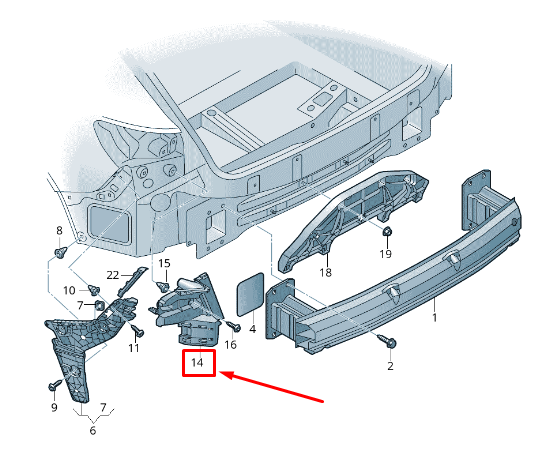 NEW AUDI E-TRON GEN REAR LEFT BUMPER CLOSING ELEMENT 4KE807365 ORIGINAL