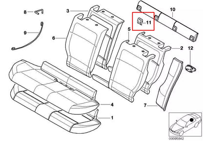 NEW BMW 5 F11 REAR SEAT ISOFIX MOUNT 52207267094 7267094 2013 ORIGINAL