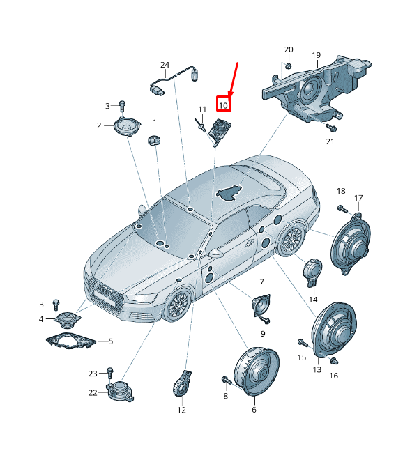 NEW AUDI A5 F5 SPEAKER AUDIO TWEETER 8W7035400D ORIGINAL