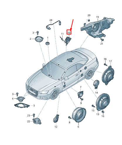 NEW AUDI A5 F5 SPEAKER AUDIO TWEETER 8W7035400D ORIGINAL