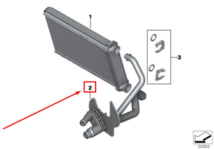 NEW BMW X4 F26 HEATER RADIATOR DOUBLE PIPE 64119128954 9128954 ORIGINAL