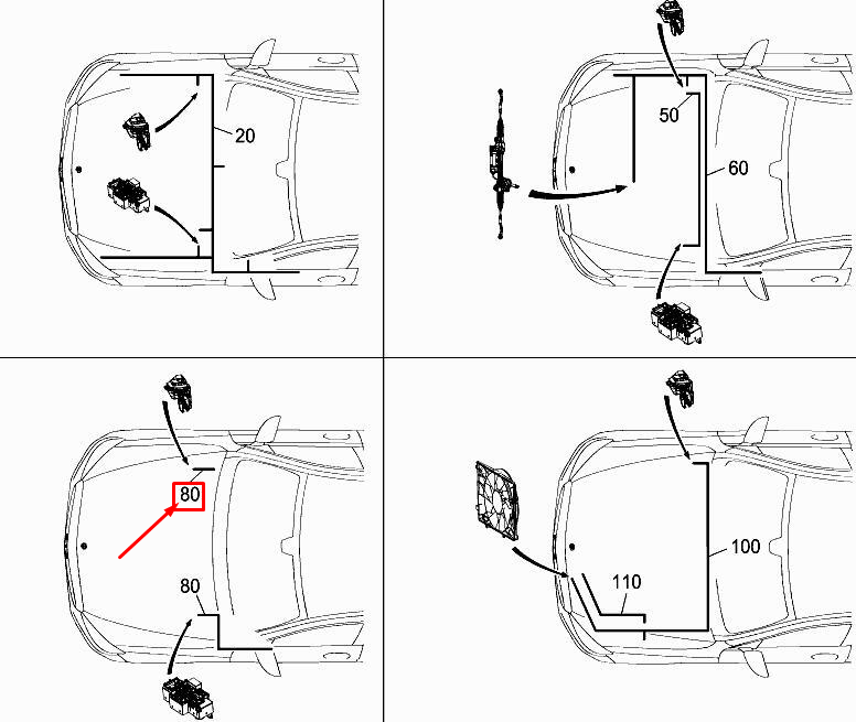 new mercedes-benz c w205 voltage supply wiring harness a2055400325 original