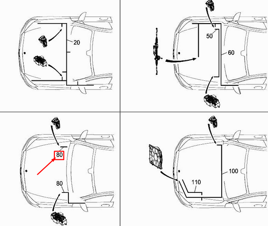 new mercedes-benz c w205 voltage supply wiring harness a2055400325 original