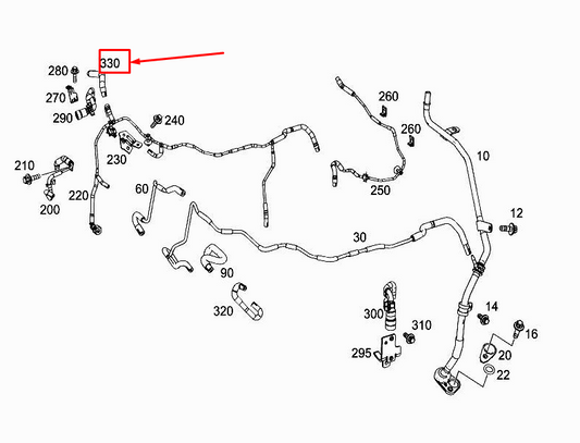 new mercedes-benz gle w167 engine vacuum line a6540702832 original