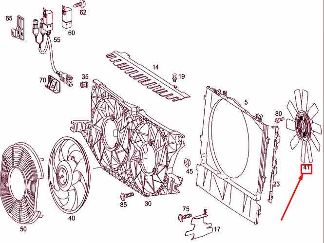 NEW MERCEDES-BENZ VITO W639 FAN BLADE A0002009723
