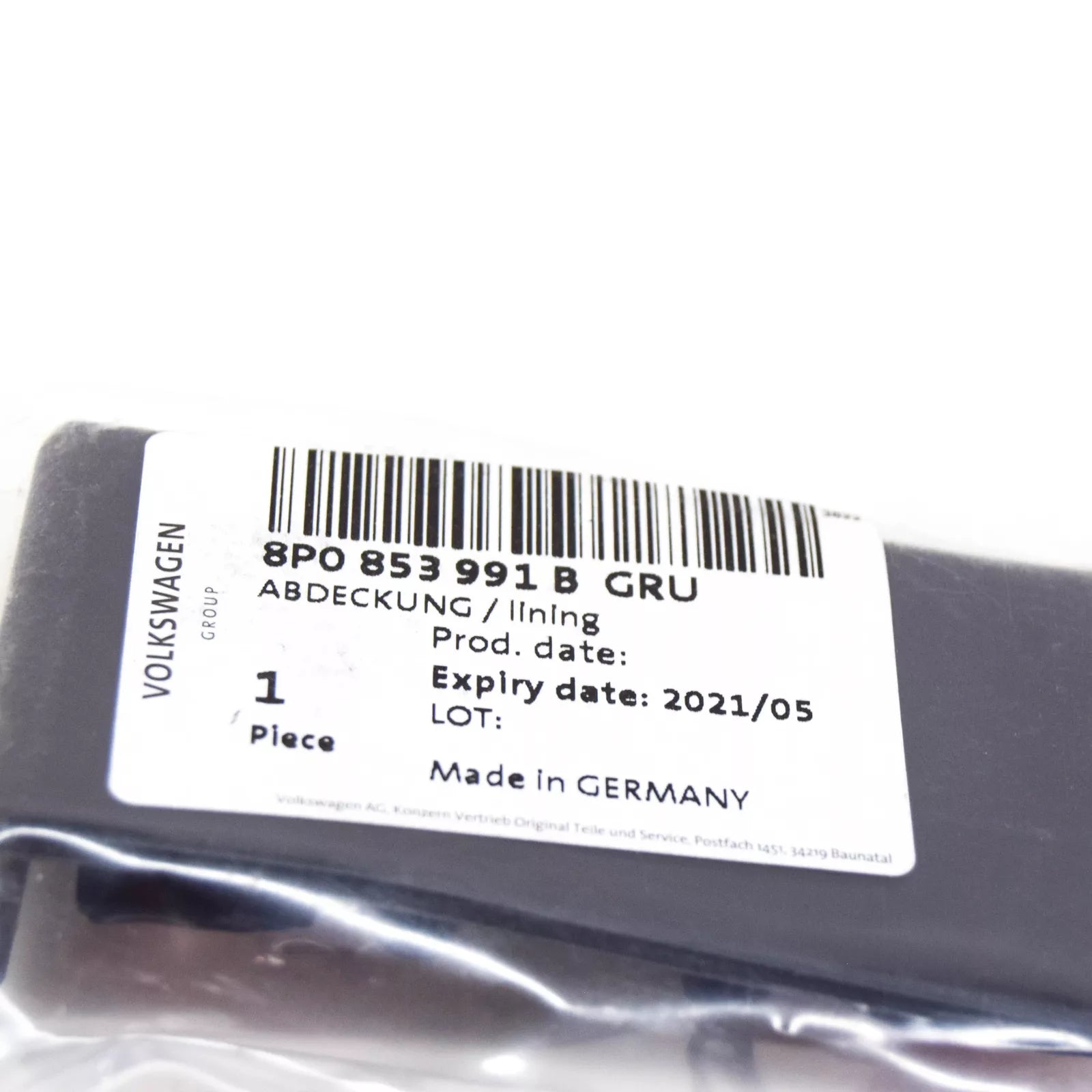 NEW AUDI A3 8P FRONT LEFT WING FENDER LOWER TRIM 8P0853991BGRU ORIGINAL