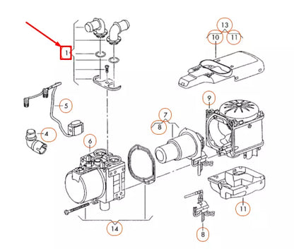 NEW VOLKSWAGEN EOS AUXILIARY HEATER GASKET SET 1K0898020A ORIGINAL