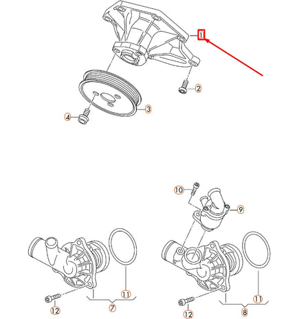 NEW AUDI Q7 4L COOLANT PUMP 059121008J