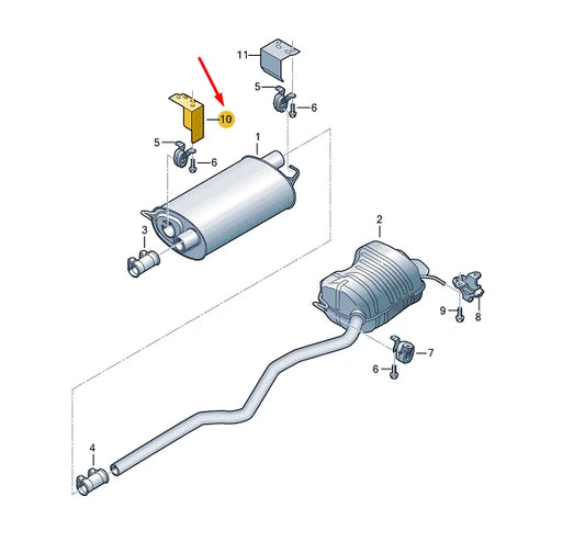 NEW VW TRANSPORTER VI T6 FRONT SILENCER EXHAUST GARD PLATE 7H0253733