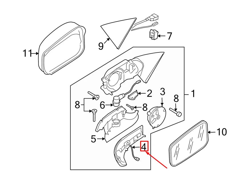 NEW VW PHAETON 3D FRONT LEFT TURN LIGHT 3D0949101A ORIGINAL