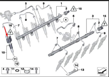 new bmw 1 e88 fuel injector 135i petrol 3l 13538616079 original