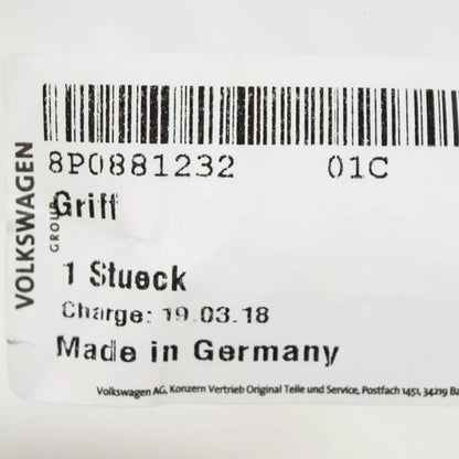 NEW AUDI A3 TT R8 RIGHT SEAT ADJUSTMENT HANDLE 8P088123201C