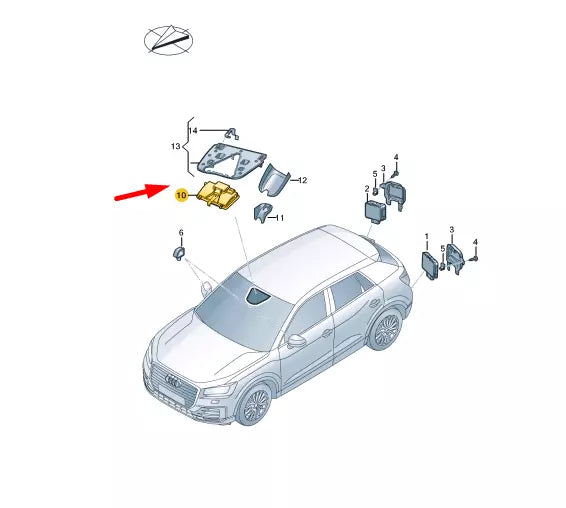 NEW AUDI Q2 GA FRONT DRIVER ASSISTANCE PROGRAMS CAMERA 2Q0980653C ORIGINAL