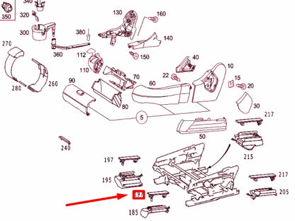 NEW MERCEDES-BENZ S W220 FRONT SEAT TRACK COVER CAP A22091924209B51 ORIGINAL
