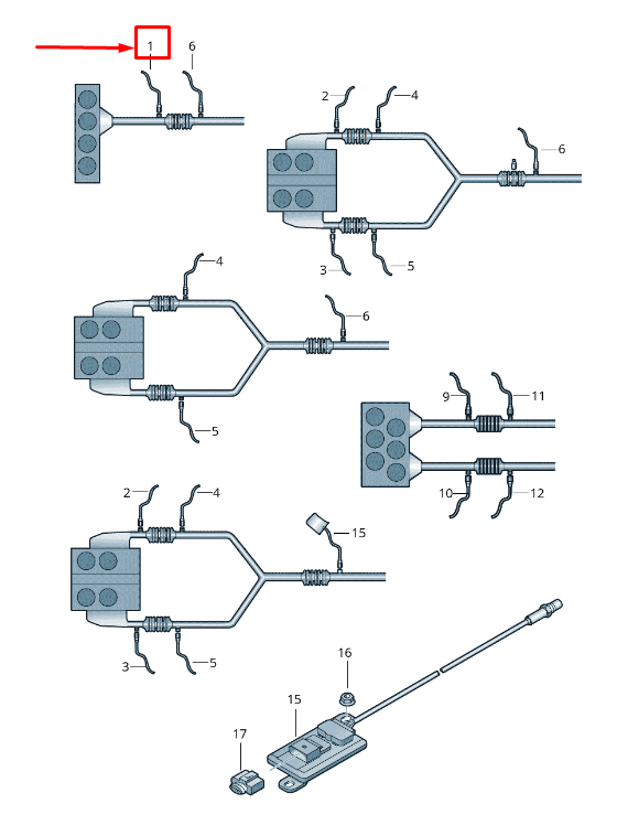 new vw tiguan ad lambda oxygen sensor 04l906262c original